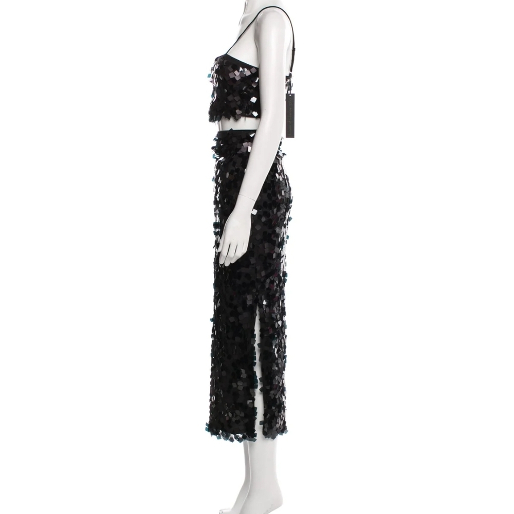 House of Harlow 1960 Black Sequin Skirt Set - Picture 2 of 9